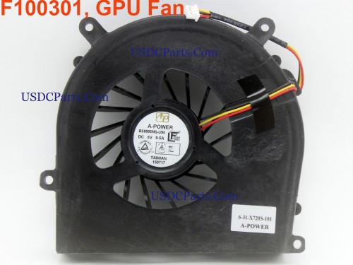 CPU GPU Fan A-Power BS6005MS-U94 6-31-X720S-101 BS6005HS-U0D 6-23-AX510-012 Clevo Sager Inside Cooler Assembly