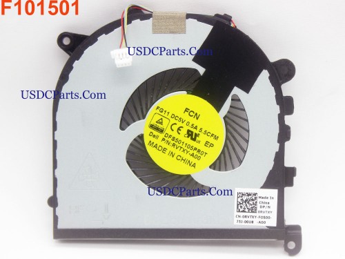 036CV9 0RVTXY Fan for Dell XPS 15 9550 9560 Precision 5510 5520 P56F001 Coolder Inside Assembly